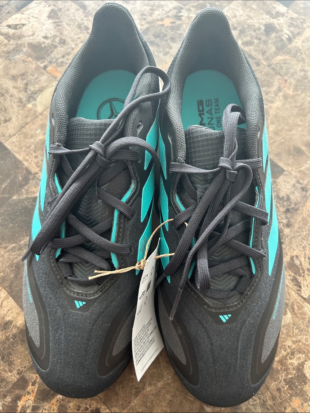 NWT 🆕 adidas x Mercedes Black & Teal Motorsport Low-Profile Sneakers lmt edition - Picture 2 of 6